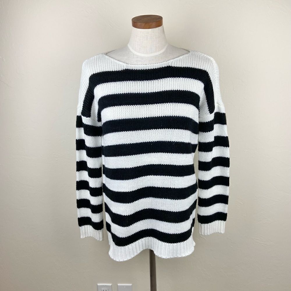BB Dakota Knit Striped Sweater - Black/White
